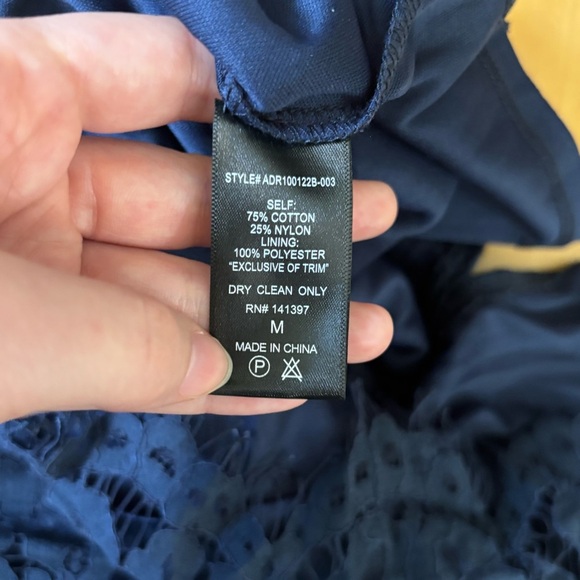 ASTR the Label Lace V-Neck Cocktail Dress Womens Medium New With Tag Navy Blue - Picture 7 of 7